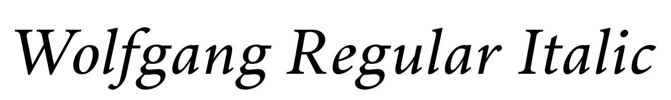 Wolfgang Regular Italic